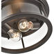 Bresley 2 Light 12 inch Powder Coated Bronze Outdoor Flushmount